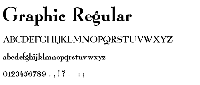 Graphic Regular font